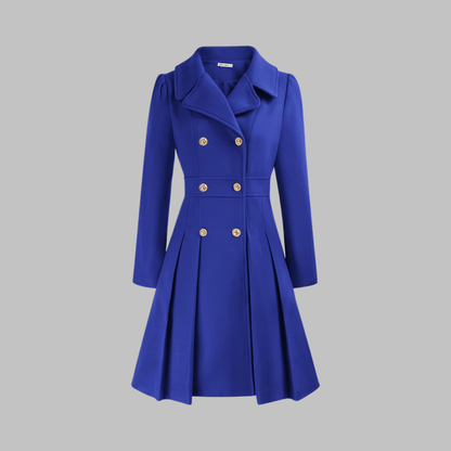 Elegant Double Breasted Long Coat