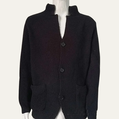 Classic Men's Knit Button Front Cardigan Sweater