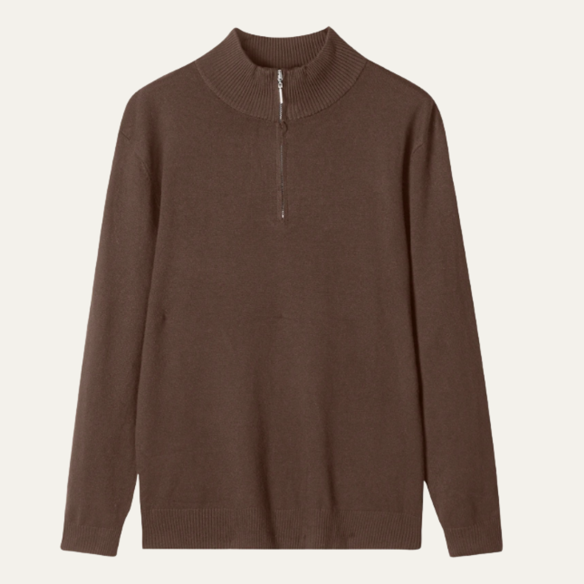 Luxury Men's Soft Mock Neck Wool Sweater - Nocini