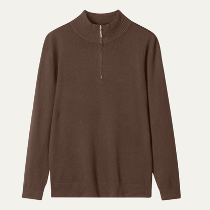 Luxury Men's Soft Mock Neck Wool Sweater - Nocini