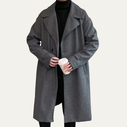 Classic Men's Camel Overcoat with Adjustable Belt
