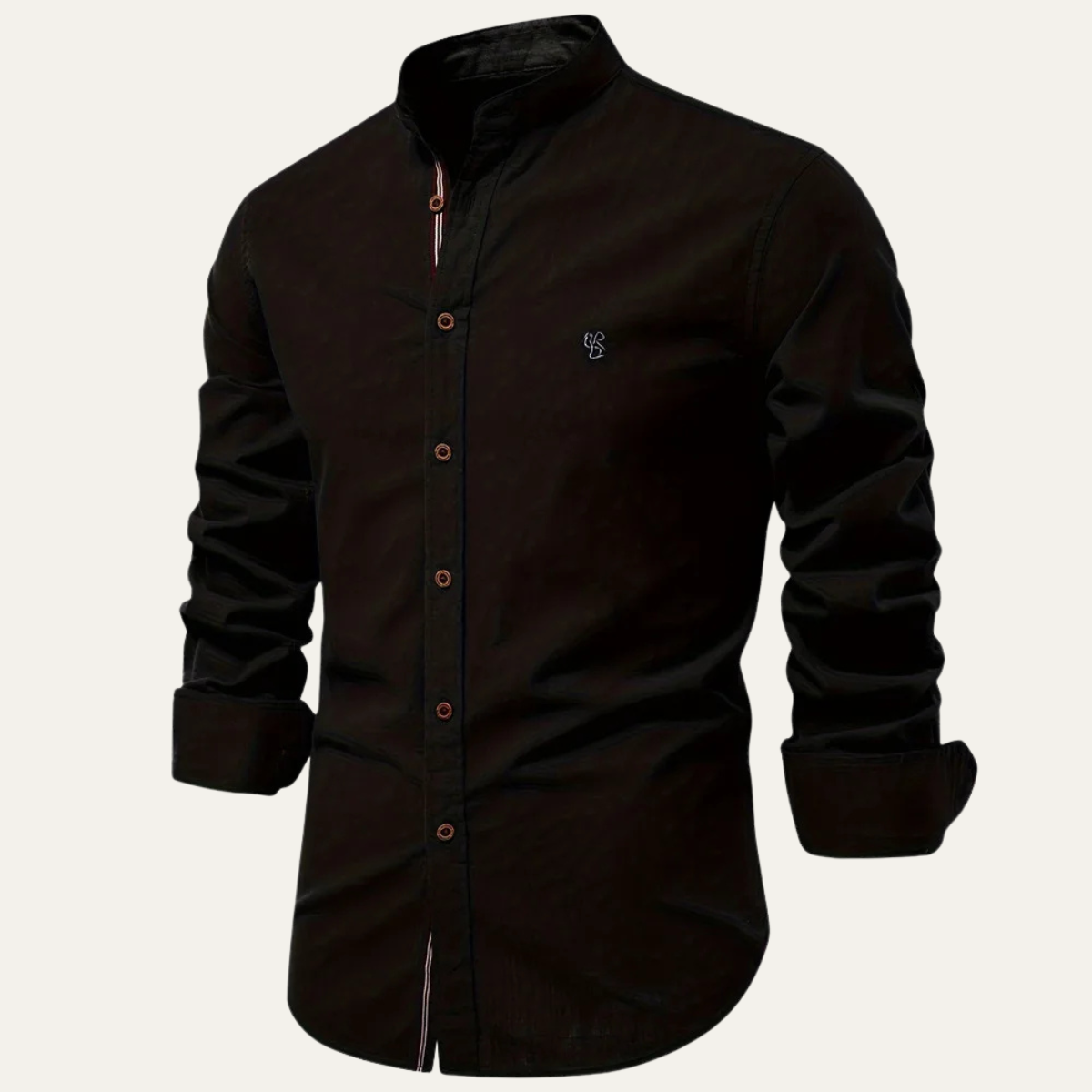 Relaxed Fit Men's Cotton Linen Dress Shirt