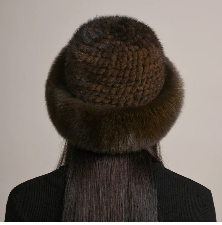 Luxury Fur Winter Beanie Hat
