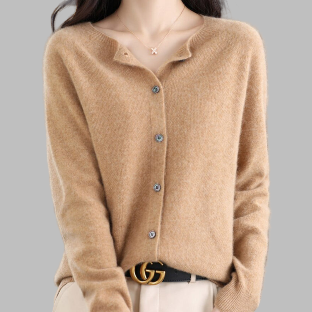 Ladies Classic Open Front Sweater