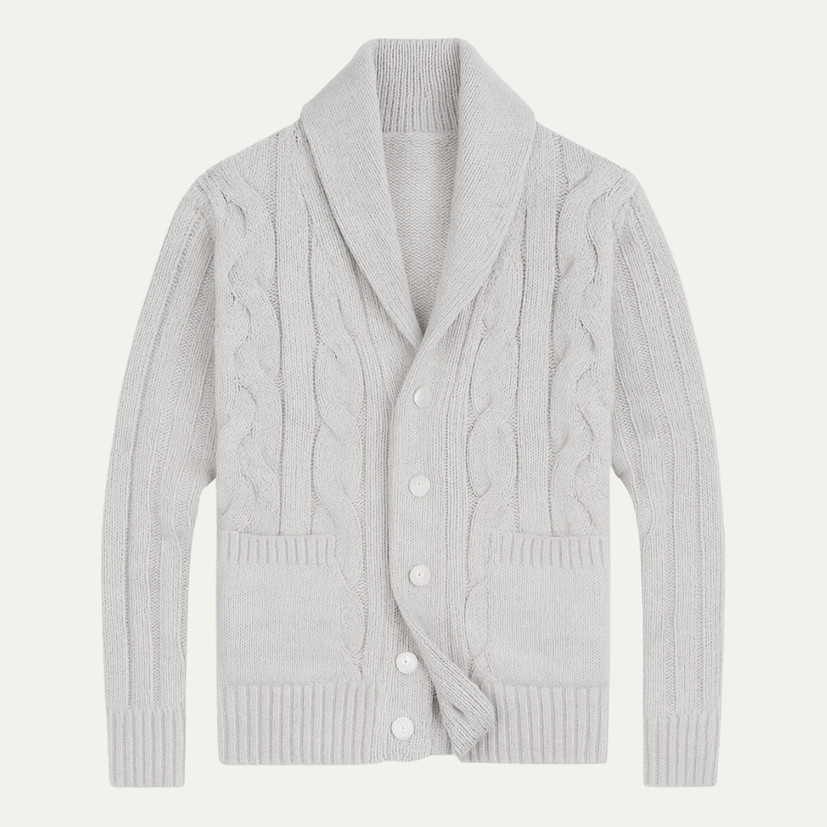 Cozy Men's Cable Knit Button Cardigan Sweater - Nocini