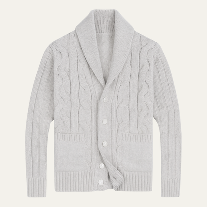 Cozy Men's Cable Knit Button Cardigan Sweater - Nocini