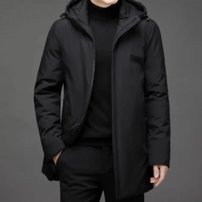 Men's Insulated Classic Hooded Winter Parka Coat