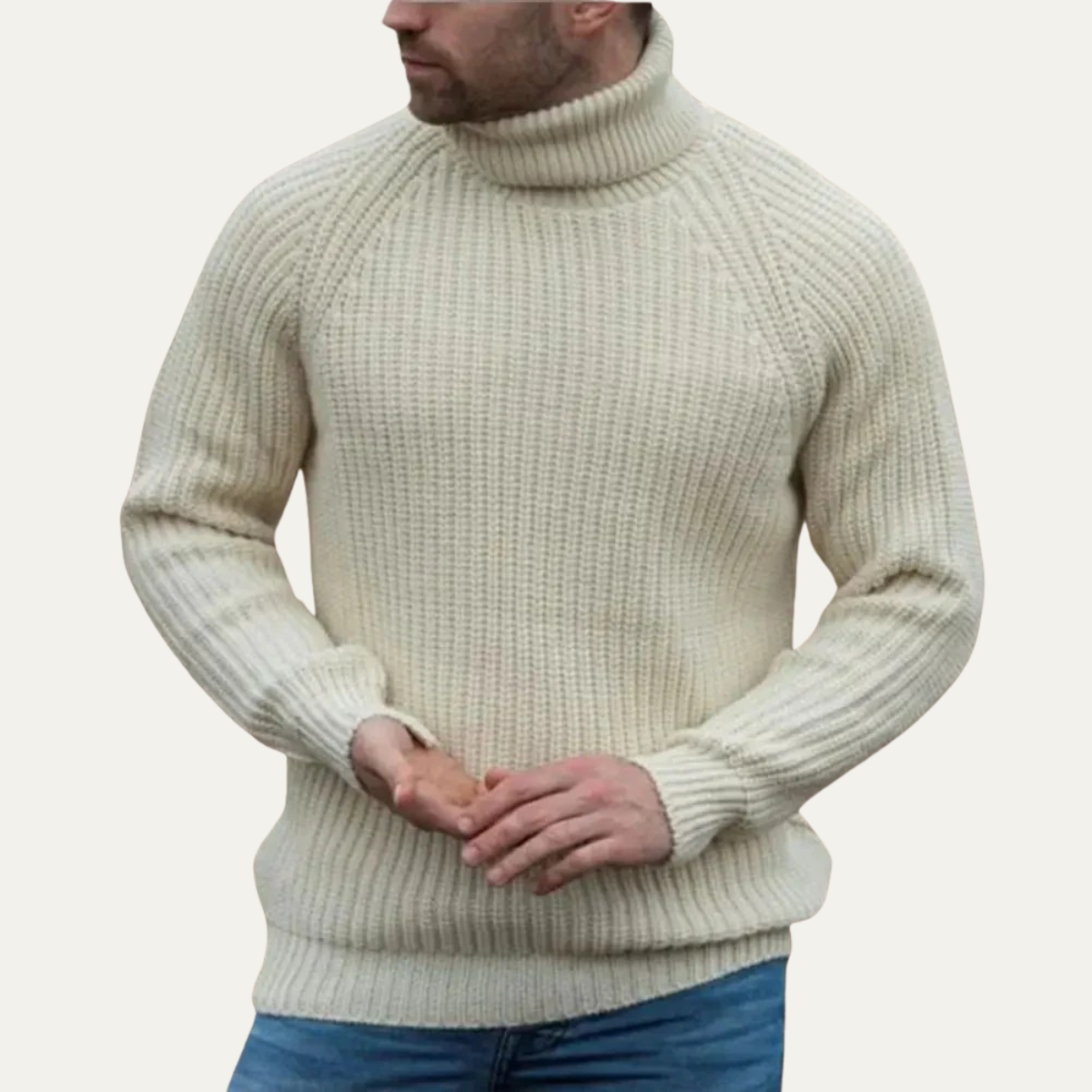 Thick Mens Wool Crew Neck Winter Sweater