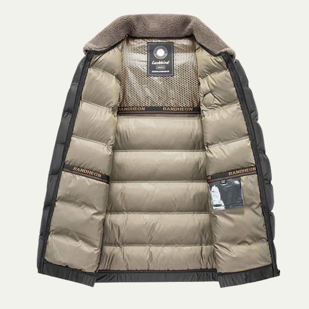 Insulated Mens Thermal Quilted Winter Parka Jacket