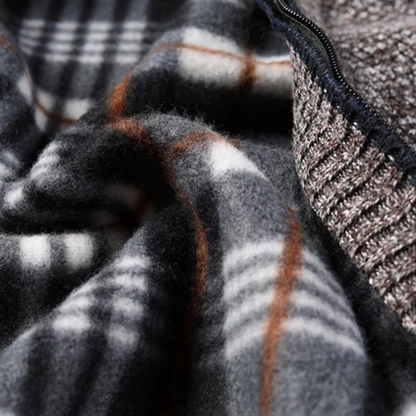 Warm Mens Cable Knit Zipper Sweater