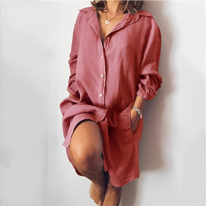 Comfortable Women's Loose Fit Long Sleeve Blouse