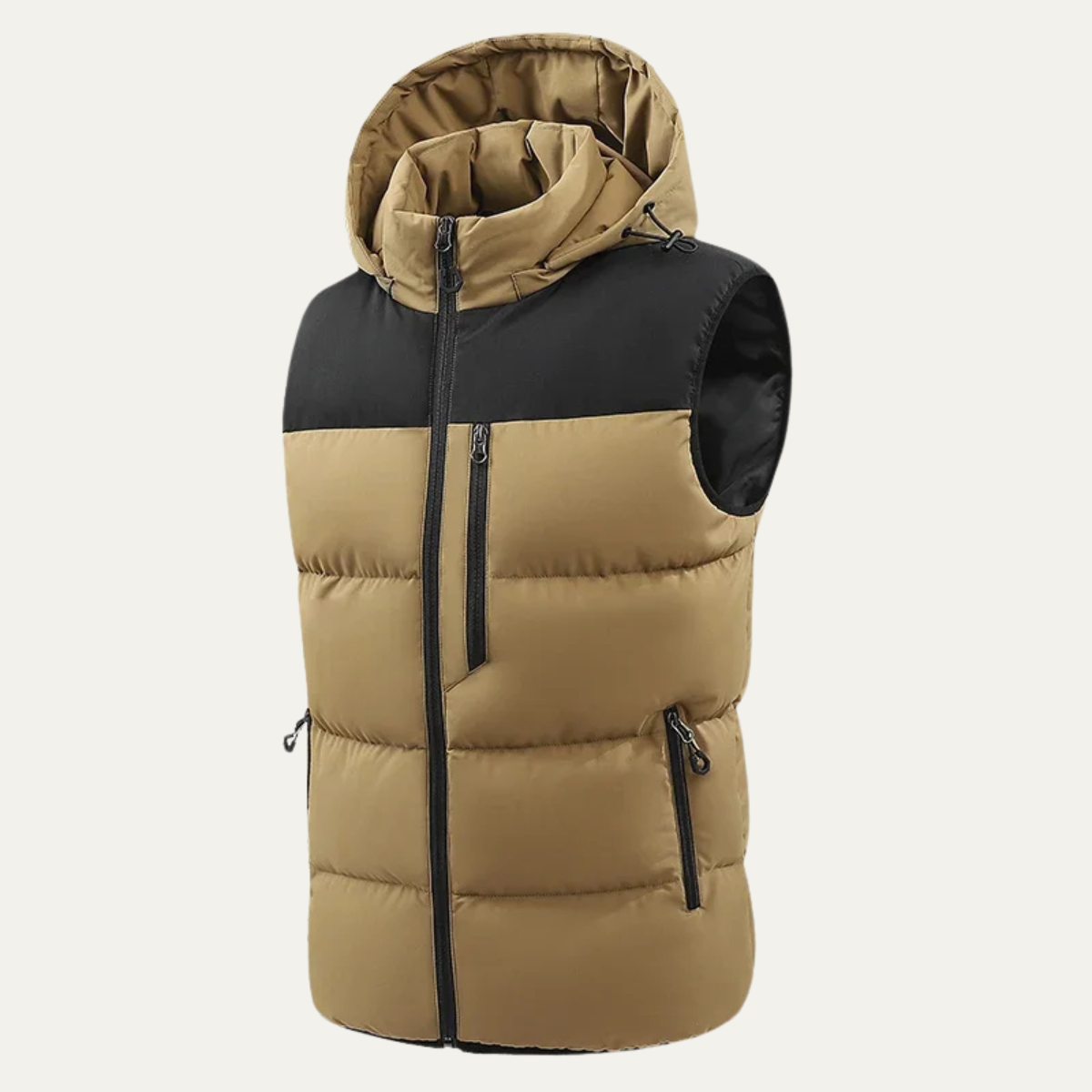 Thermal Men's Insulated Hooded Puffer Vest with Zip Pockets - Nocini