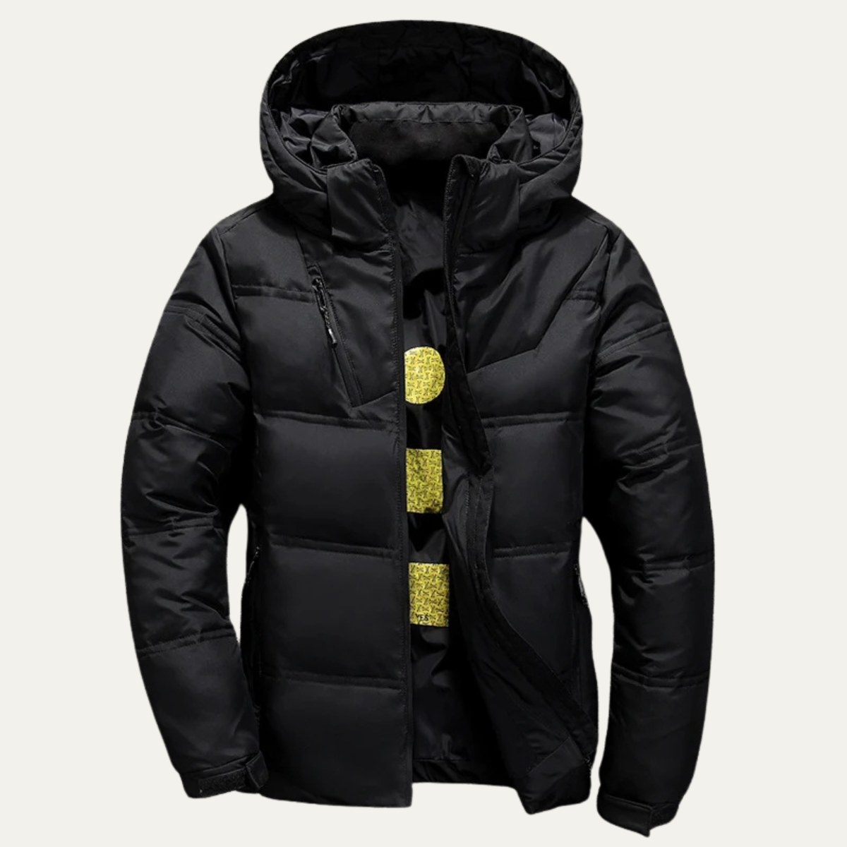 Warm Waterproof Men's Down Filled Hooded Jacket - Nocini