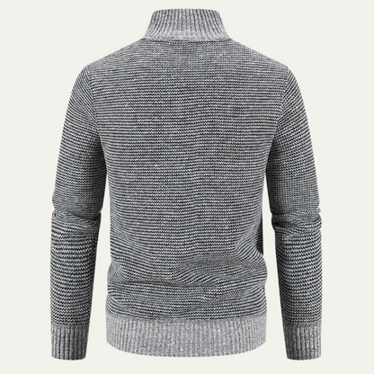 Warm Men's Quilted Bomber Jacket with Fleece Sleeves