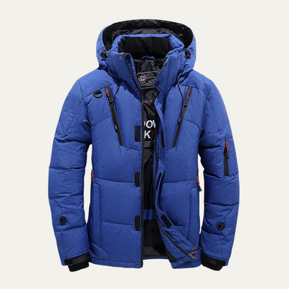 Warm Waterproof Men's Winter Parka Jacket with Hood