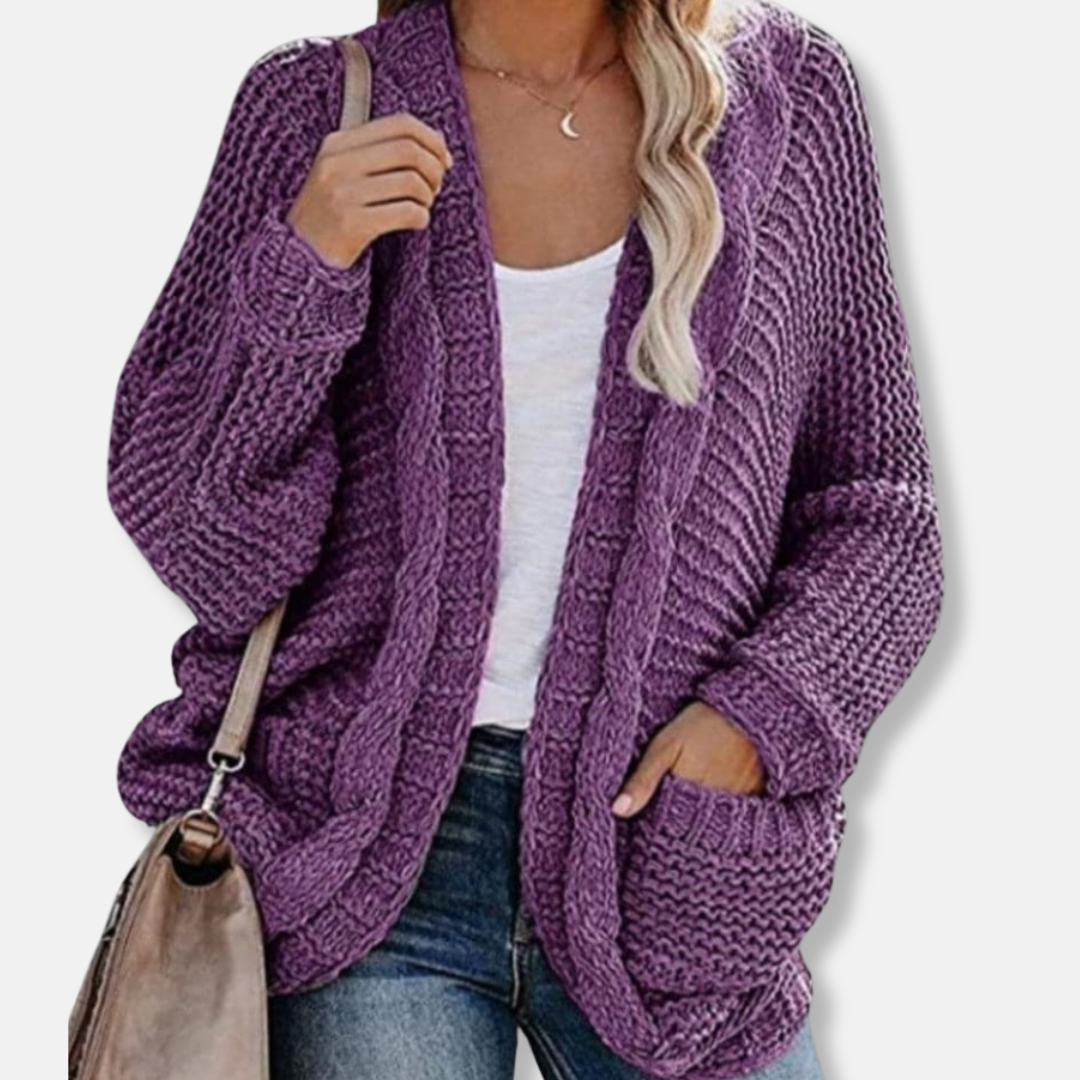 Cozy Oversized Wool Open Front Cardigan