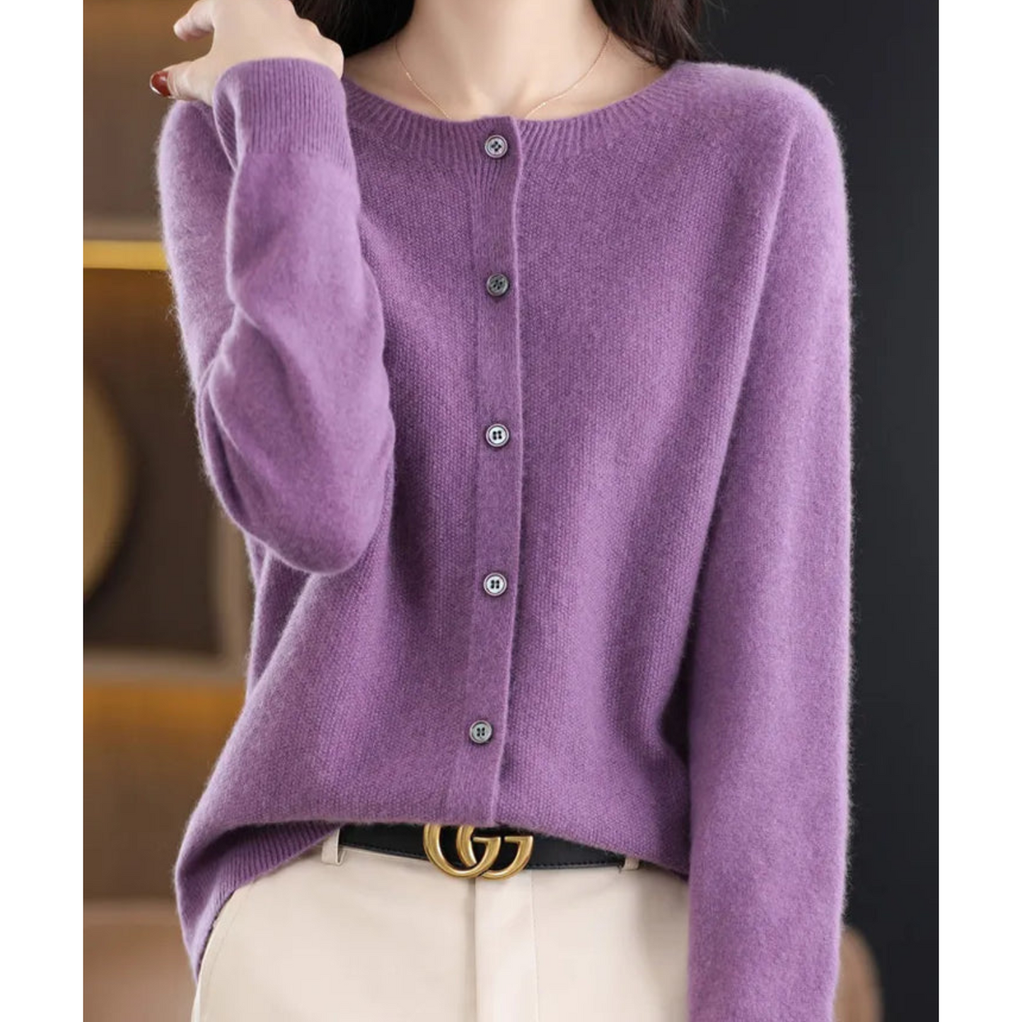 Classic Women's Open Front Knit Cardigan