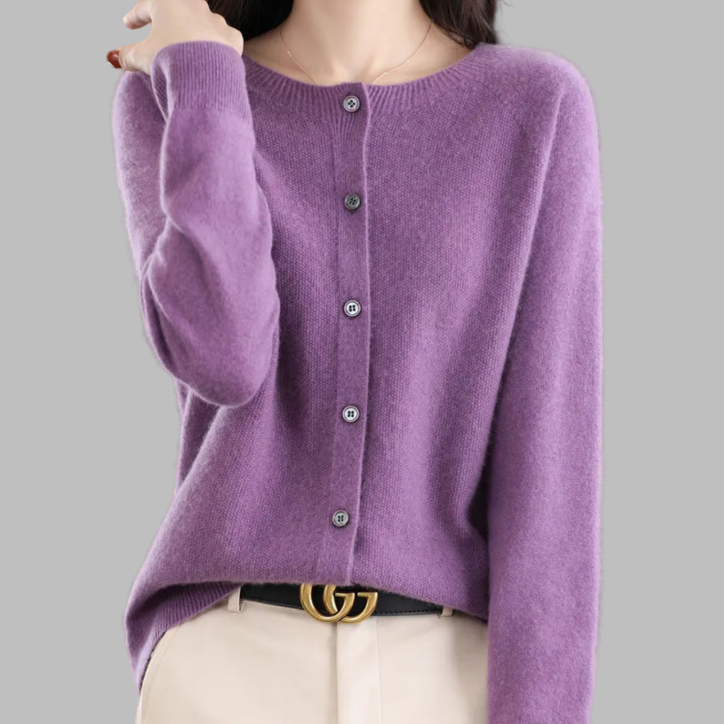 Ladies Classic Open Front Sweater