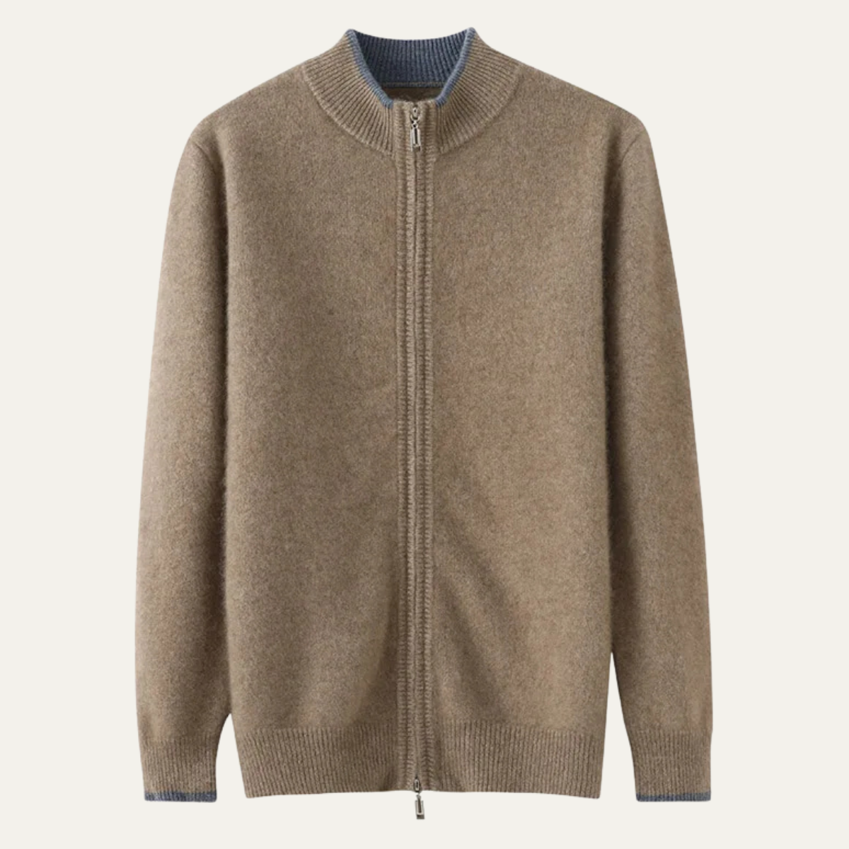 Cozy Men's Cashmere Zip Up Sweater - Nocini