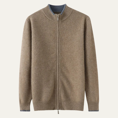 Cozy Men's Cashmere Zip Up Sweater - Nocini