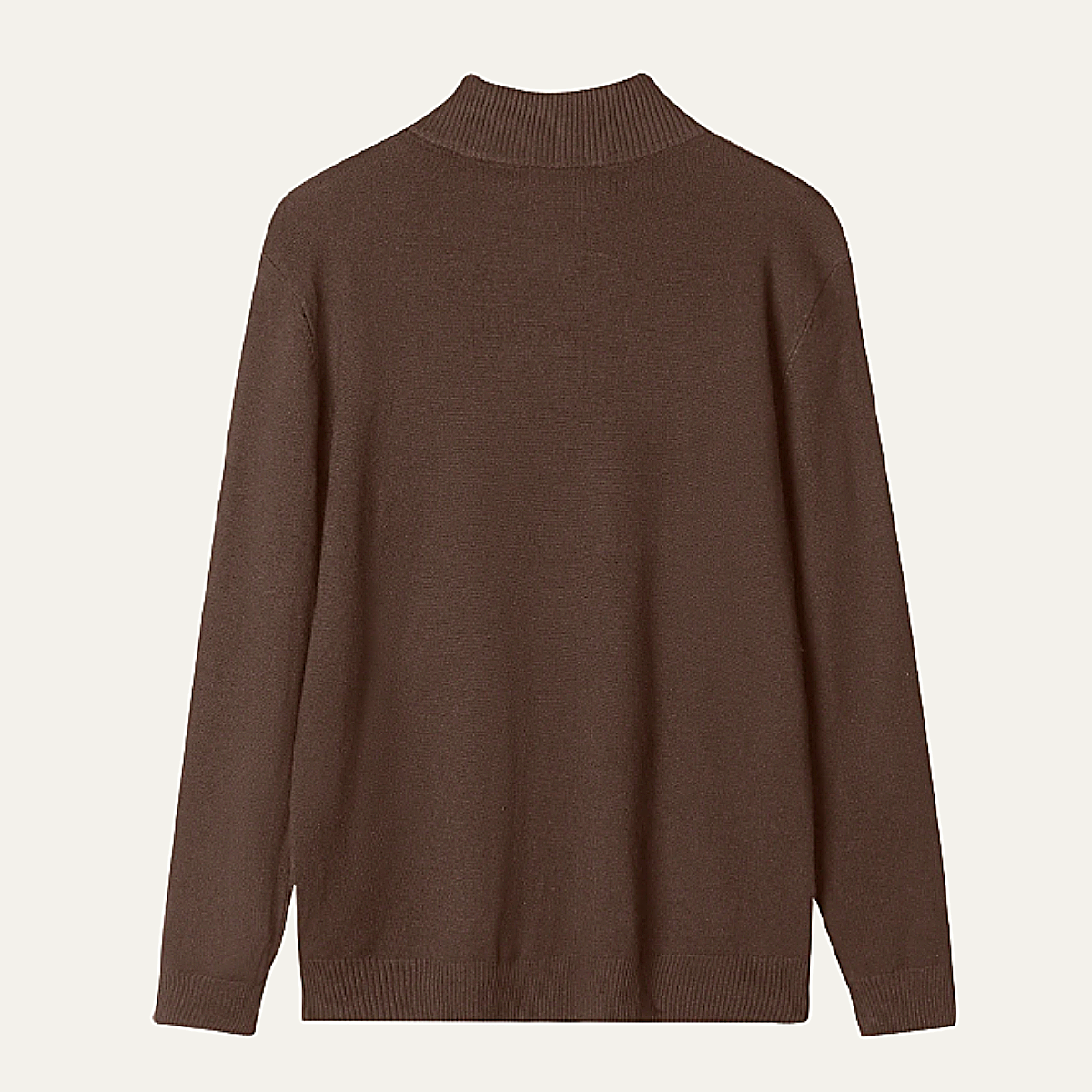 Luxury Men's Soft Mock Neck Wool Sweater