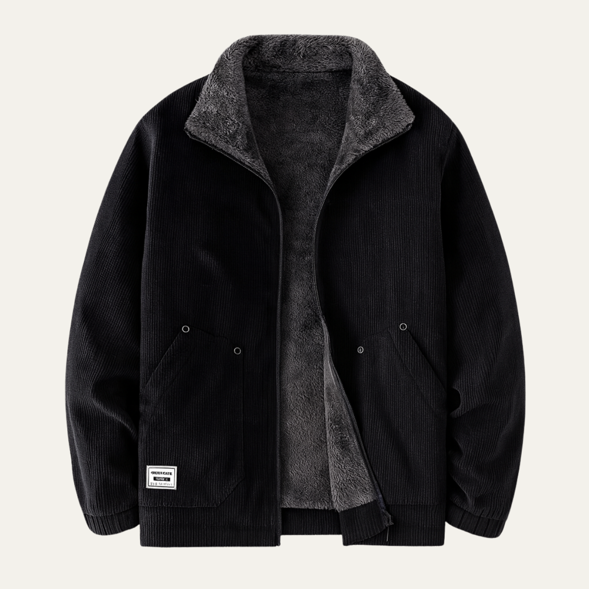 Warm Mens Corduroy Fleece Winter Coat Jacket - Nocini