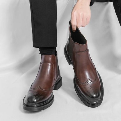 Classic Mens Non Slip Leather Chelsea Ankle Boots