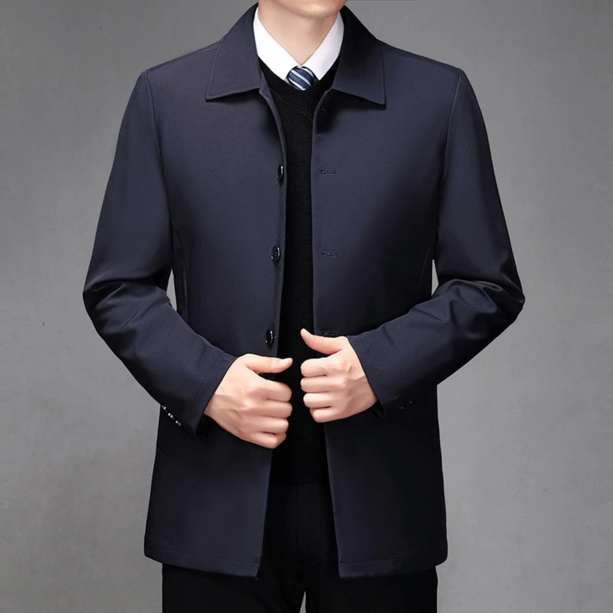 Slim Fit Men's Casual Button Down Jacket