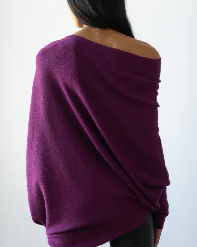 Feminine Knit Top with Bell Sleeve