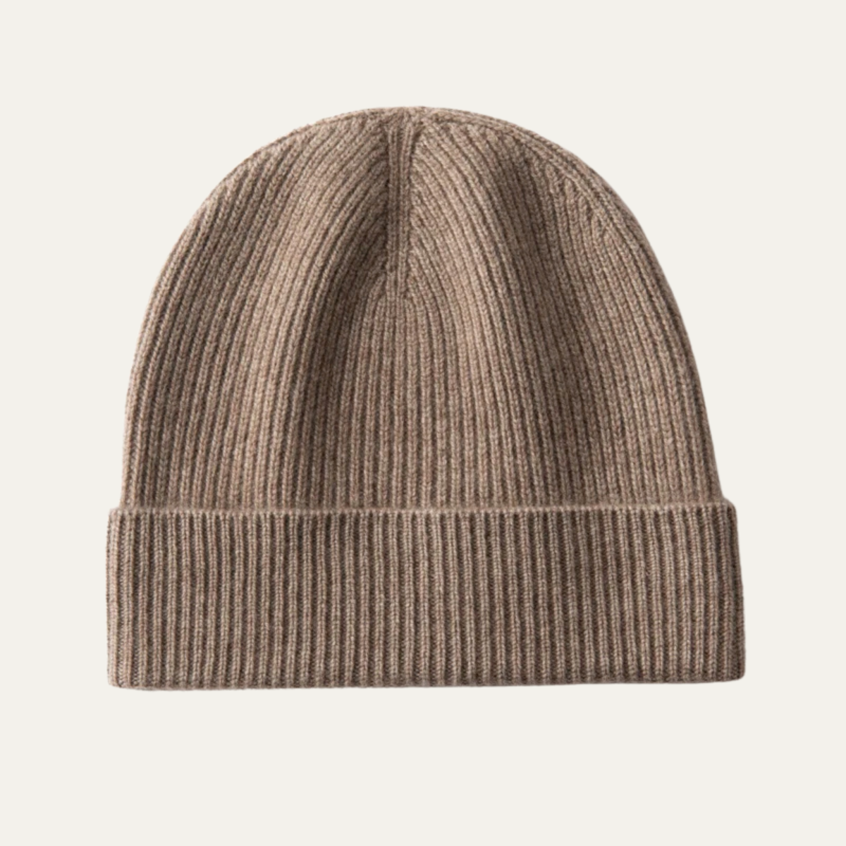 Warm Men's Cashmere Ribbed Winter Beanie