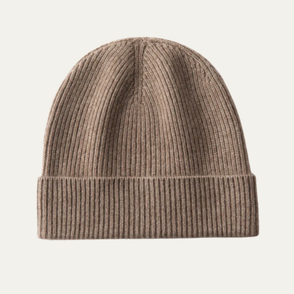 Warm Men's Cashmere Ribbed Winter Beanie