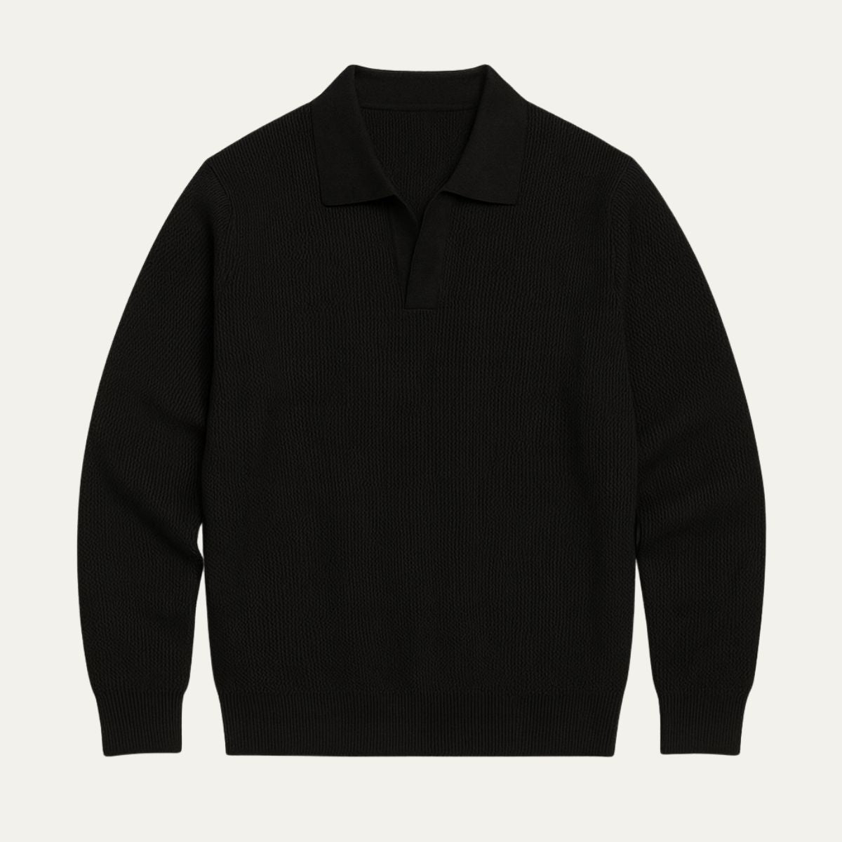 Classic Mens Crew Neck Knitted Polo Sweater