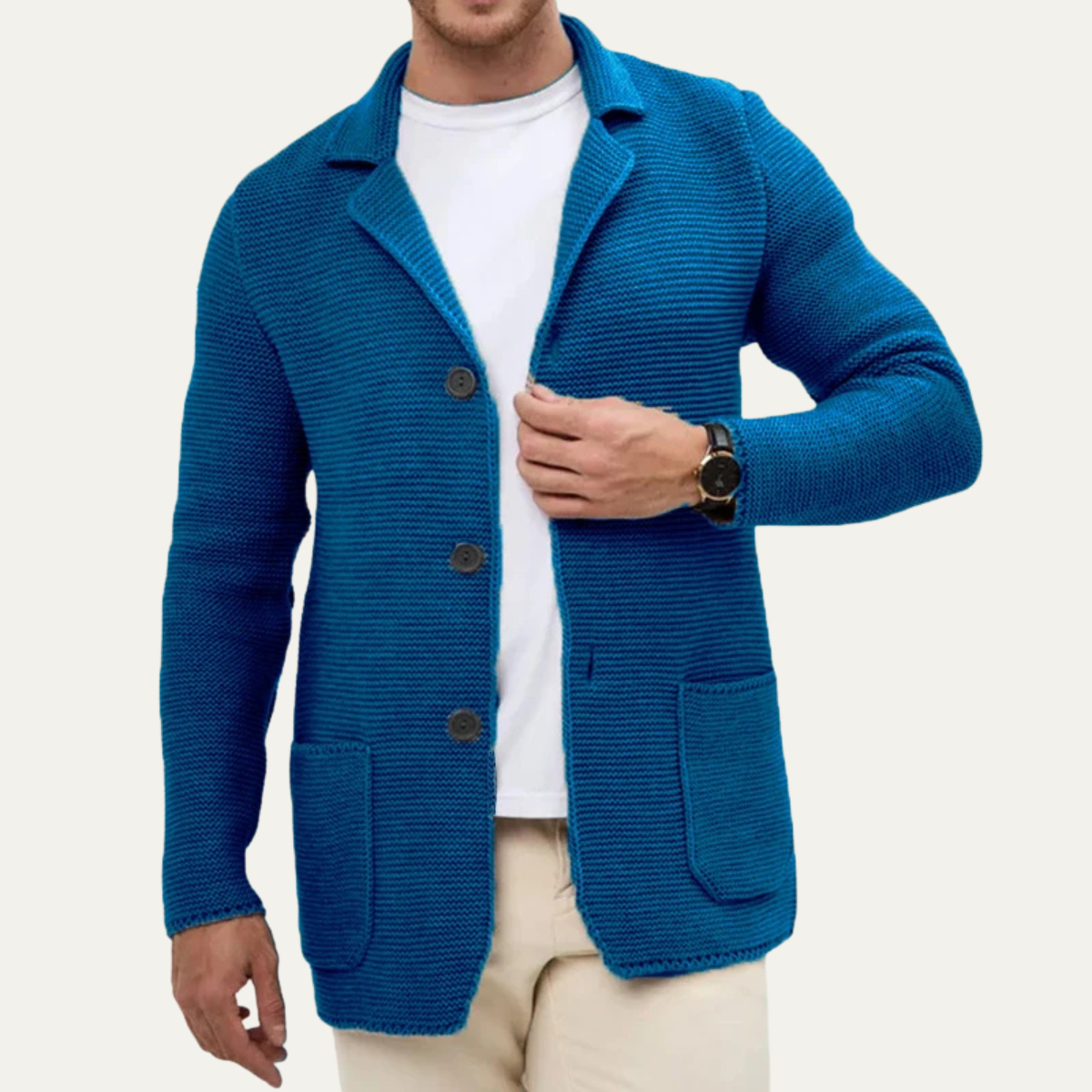 Relaxed Fit Mens Knit Button Cardigan Sweater