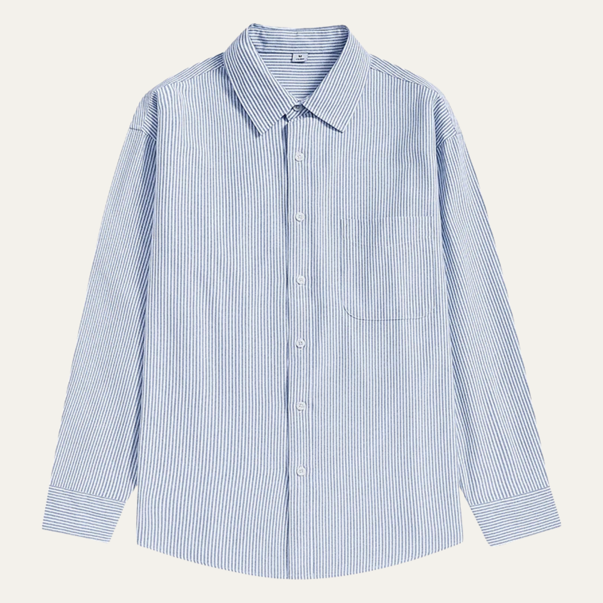 Casual Men's Striped Button Down Shirt with Pocket - Nocini