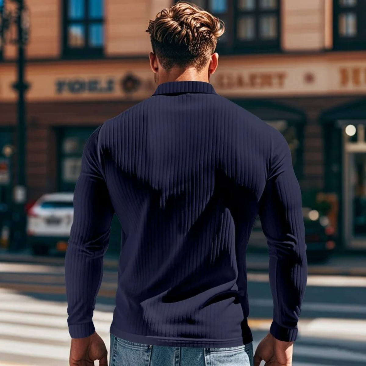 Classic Fit Men's Textured Polo Shirt