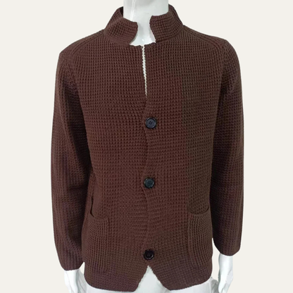 Classic Men's Knit Button Front Cardigan Sweater