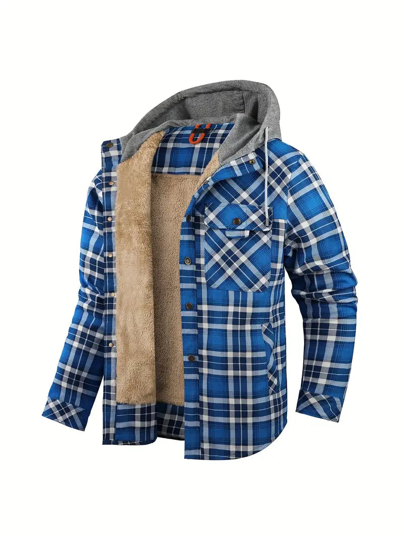 Plaid Hoodie Winter Jacket
