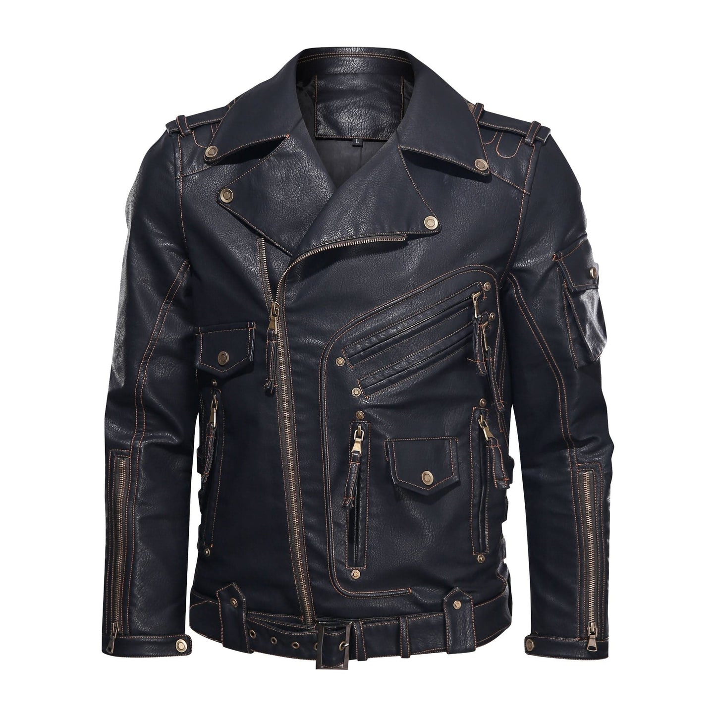 Classic Black Leather Biker Jacket