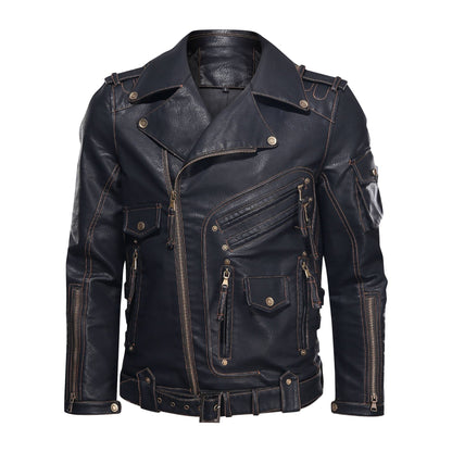 Classic Black Leather Biker Jacket
