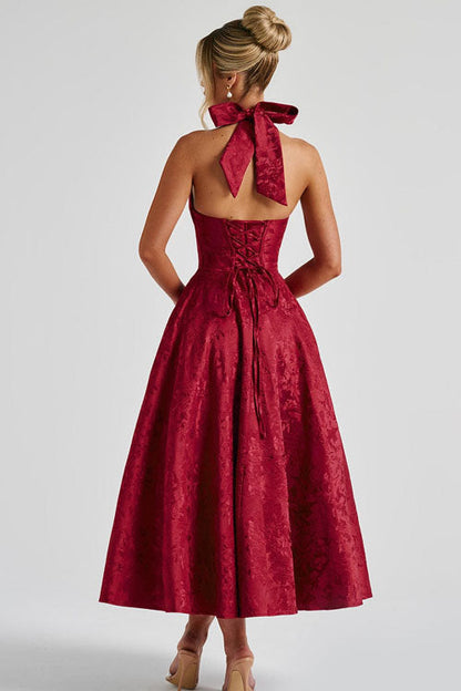 Elegant V-Neck Sleeveless Maxi Evening Dress