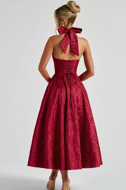 Elegant V-Neck Sleeveless Maxi Evening Dress