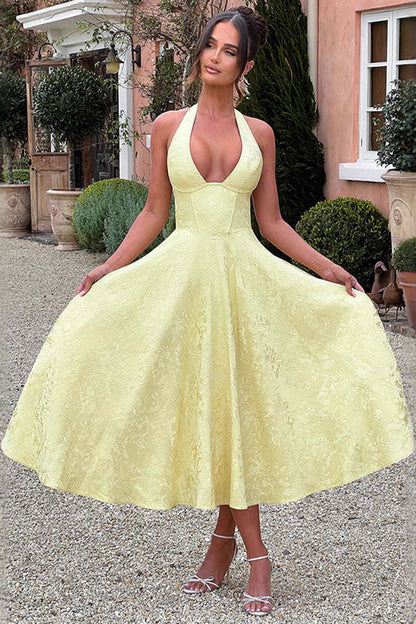 Elegant V-Neck Sleeveless Maxi Evening Dress