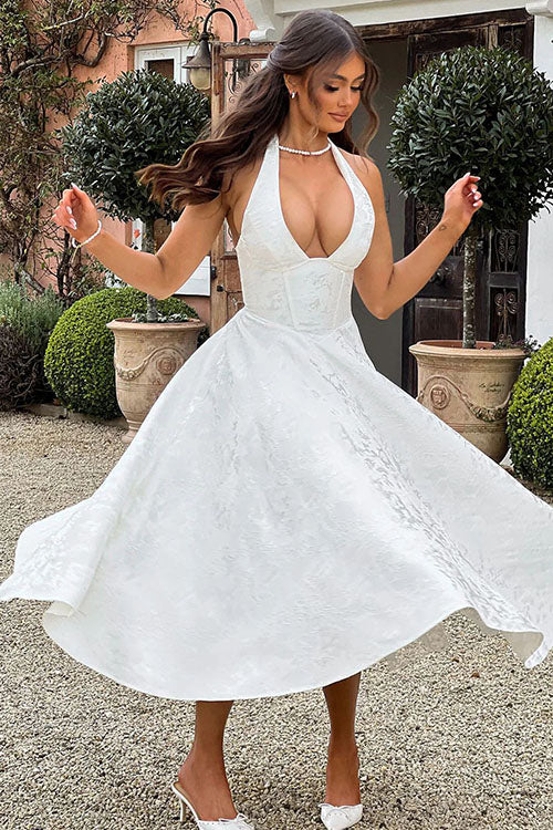Elegant V-Neck Sleeveless Maxi Evening Dress