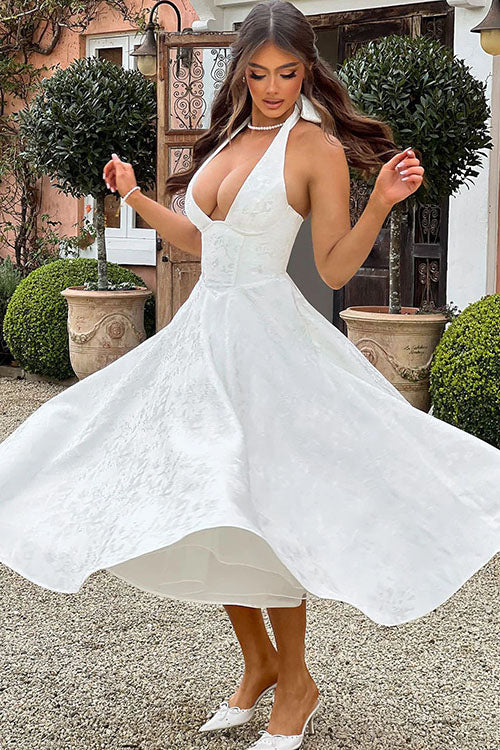 Elegant V-Neck Sleeveless Maxi Evening Dress