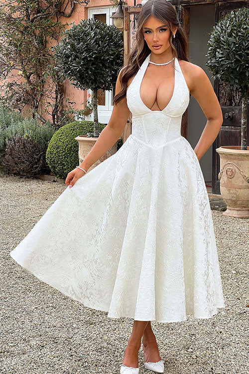 Elegant V-Neck Sleeveless Maxi Evening Dress