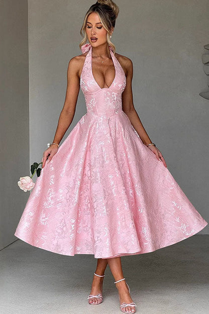 Elegant V-Neck Sleeveless Maxi Evening Dress - Olytrend