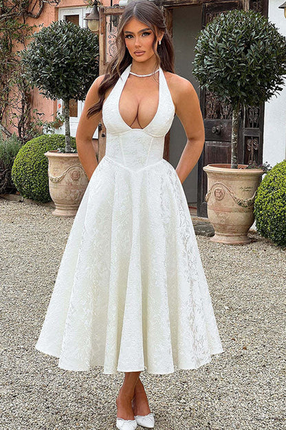 Elegant V-Neck Sleeveless Maxi Evening Dress
