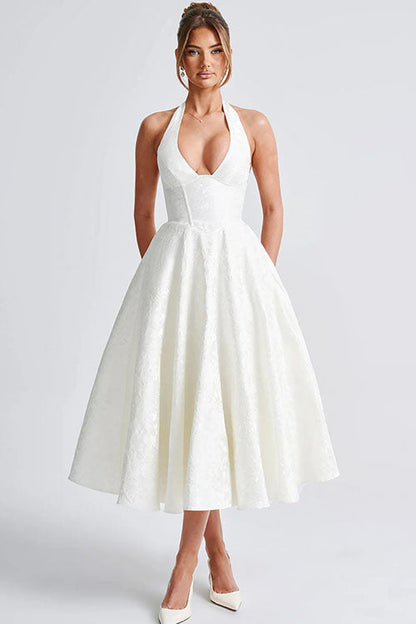Elegant V-Neck Sleeveless Maxi Evening Dress