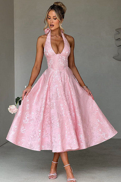 Elegant V-Neck Sleeveless Maxi Evening Dress