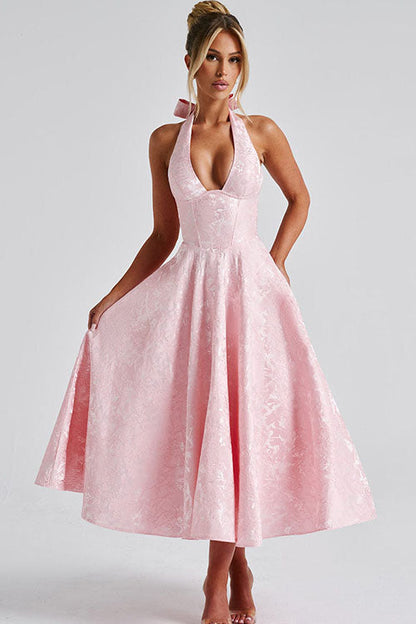 Elegant V-Neck Sleeveless Maxi Evening Dress